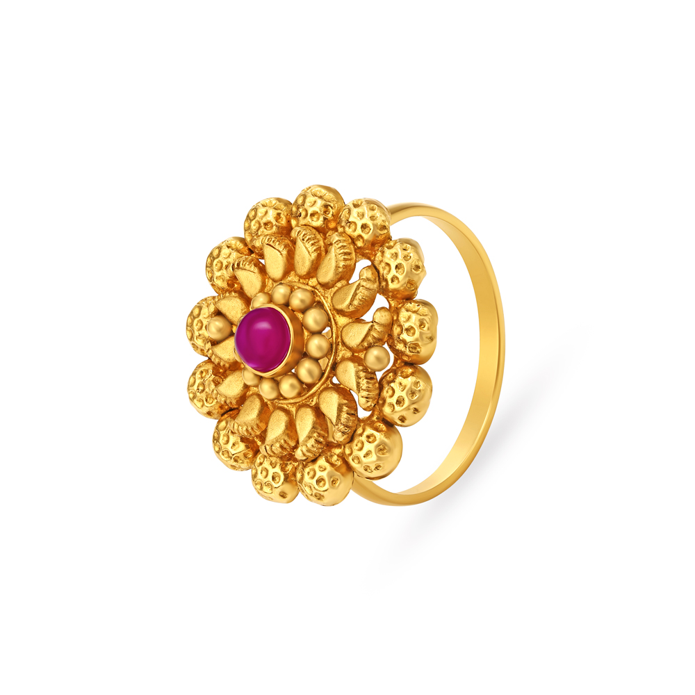 Regal Stone Studded Cocktail Look Gold Finger Ring
Regal Stone Studded Cocktail Look Gold Finger Ring