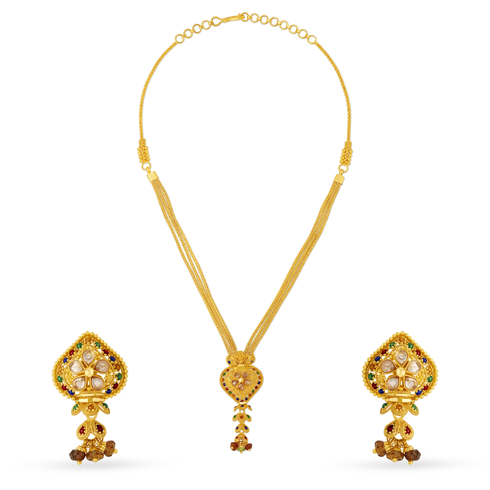Contemporary Gold Necklace Set
Contemporary Gold Necklace Set