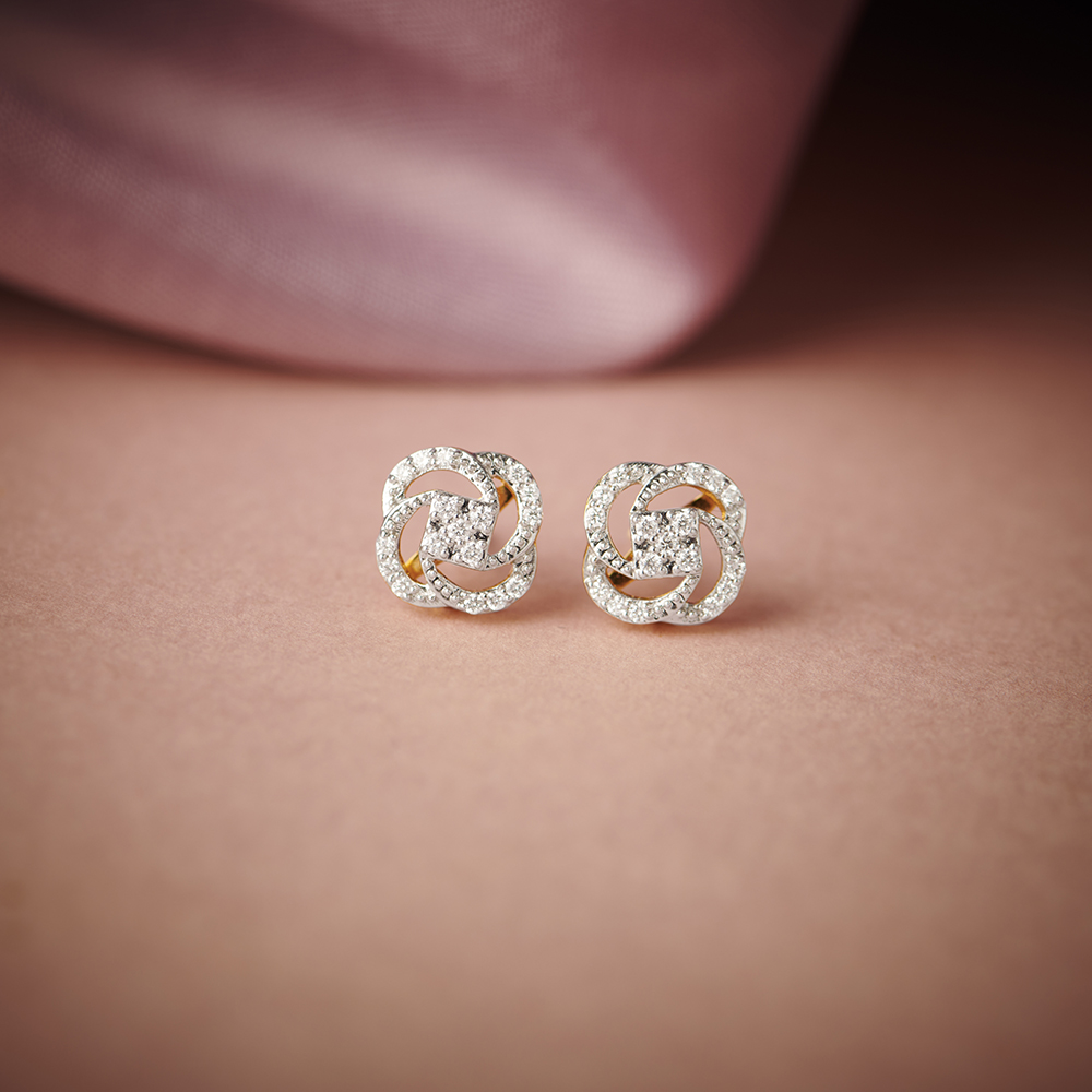Floral Knot Diamond Stud Earrings
Floral Knot Diamond Stud Earrings