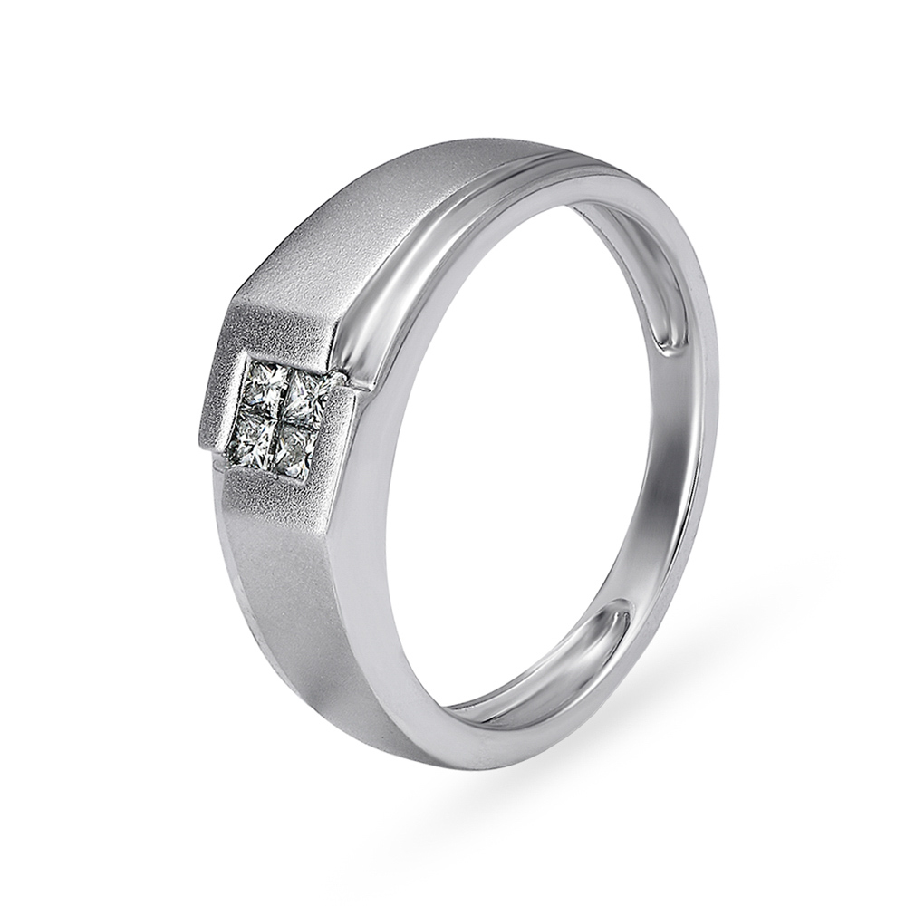 Edgy Geometric Platinum and Diamond Ring
Edgy Geometric Platinum and Diamond Ring