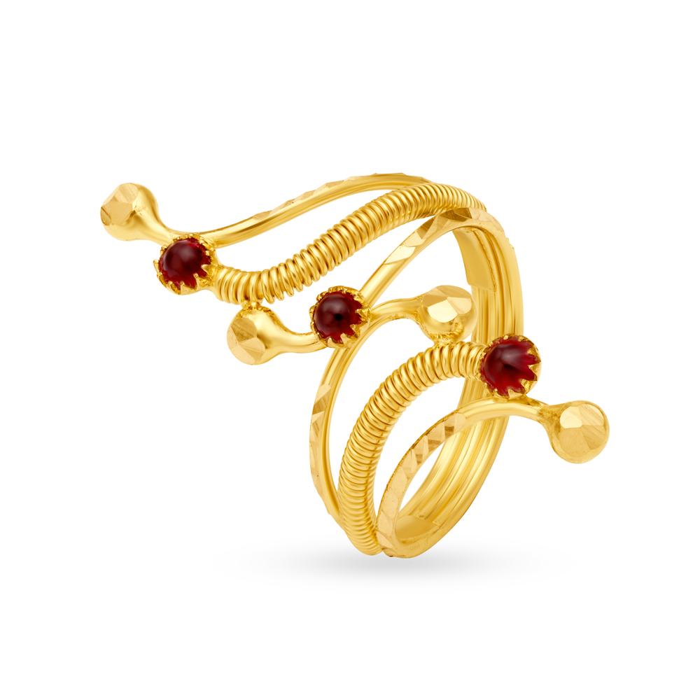 Classy 22 Karat Yellow Gold Spiral Ring
Classy 22 Karat Yellow Gold Spiral Ring