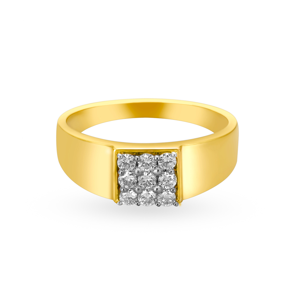 Classic 18 Karat Yellow Gold And Diamond Finger Ring
Classic 18 Karat Yellow Gold And Diamond Finger Ring