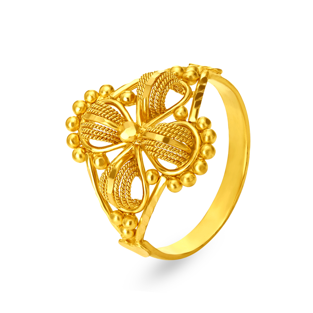Extraordinary 22 Karat Yellow Gold Beaded Floral Finger Ring
Extraordinary 22 Karat Yellow Gold Beaded Floral Finger Ring