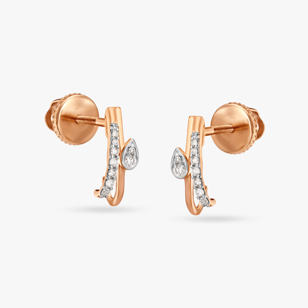 Leaf Embrace Diamond Double Stud Earrings
Leaf Embrace Diamond Double Stud Earrings