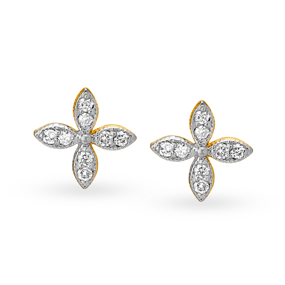 Glorious 18 Karat Yellow Gold And Diamond Floral Studs
Glorious 18 Karat Yellow Gold And Diamond Floral Studs