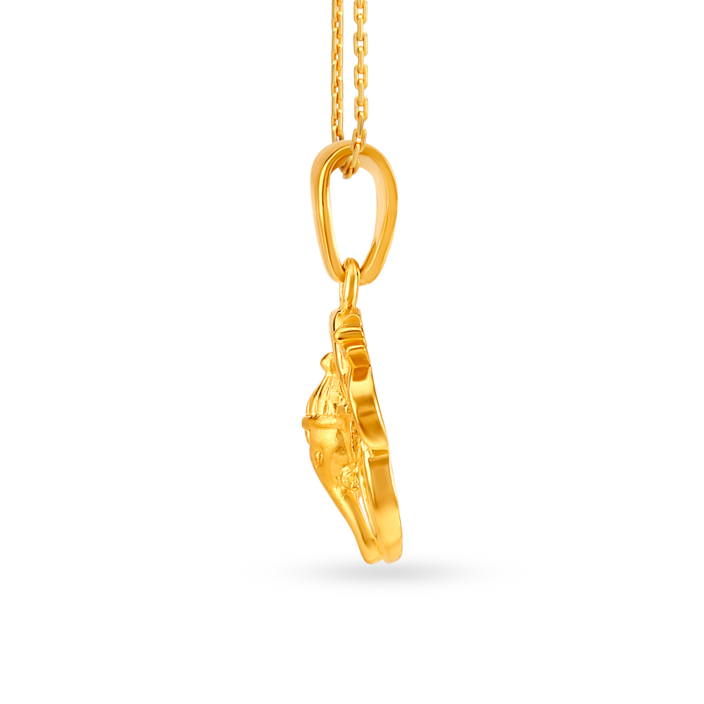 Dainty Gold Pendant with Om and Ganesha Design
Dainty Gold Pendant with Om and Ganesha Design