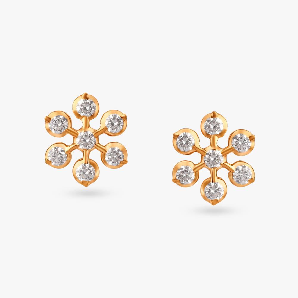 Sparkling Elegance Floral Diamond Stud Earrings
Sparkling Elegance Floral Diamond Stud Earrings