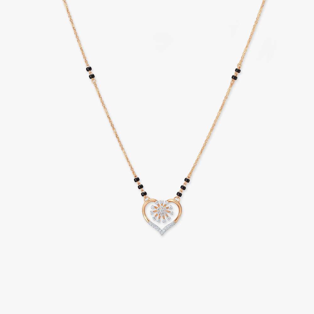 Floral Heart Diamond Mangalsutra
Floral Heart Diamond Mangalsutra