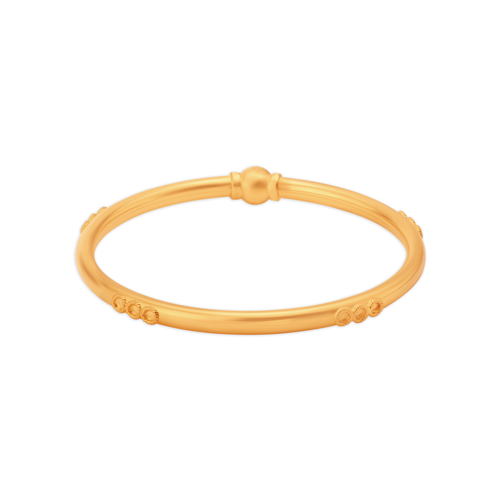 Slender 22 Karat Yellow Gold Orb Bangle
Slender 22 Karat Yellow Gold Orb Bangle
