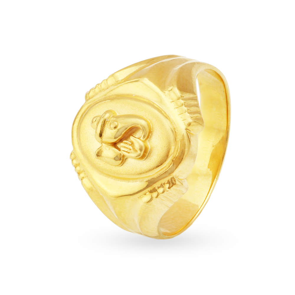 Lustrous 22 Karat Yellow Gold Ganesha Finger Ring
Lustrous 22 Karat Yellow Gold Ganesha Finger Ring