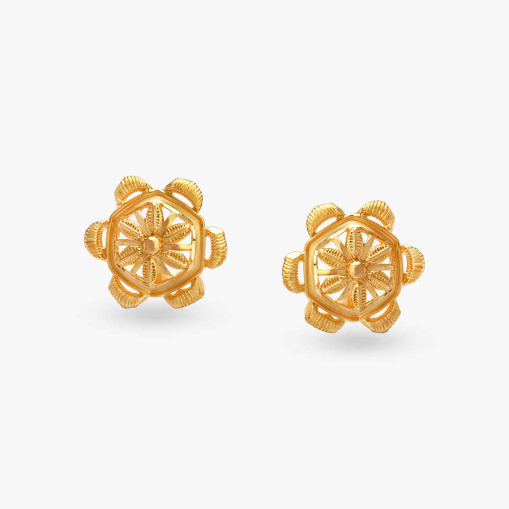 Sunburst Glory Gold Stud Earrings
Sunburst Glory Gold Stud Earrings