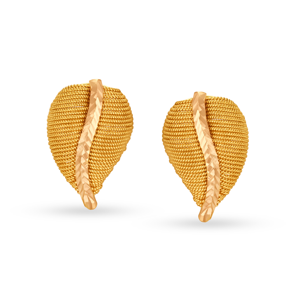 Mutifaceted 22 Karat Yellow Gold Studs In Dual Tone
Mutifaceted 22 Karat Yellow Gold Studs In Dual Tone
