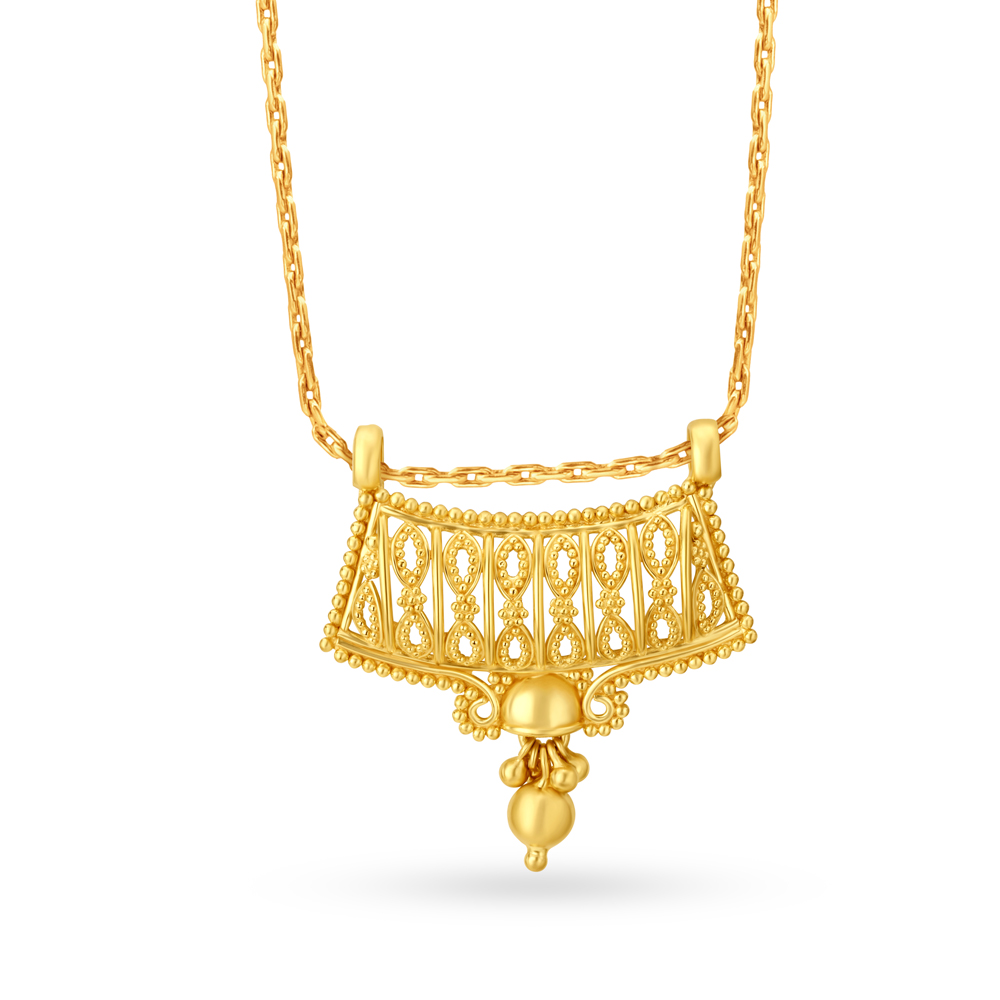 Luxuriant 22 Karat Yellow Gold Mangalsutra Pendant
Luxuriant 22 Karat Yellow Gold Mangalsutra Pendant