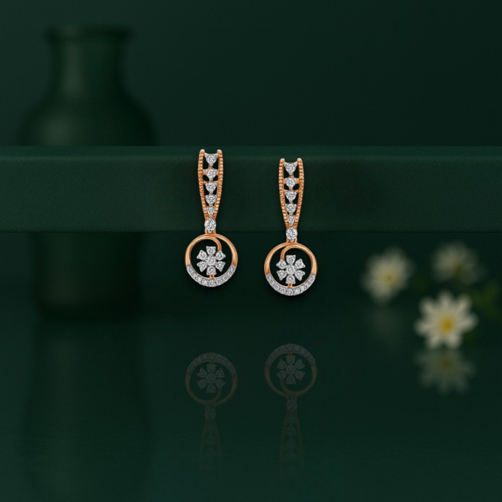 Enchanting Rose Gold and Diamond Drop Earrings
Enchanting Rose Gold and Diamond Drop Earrings