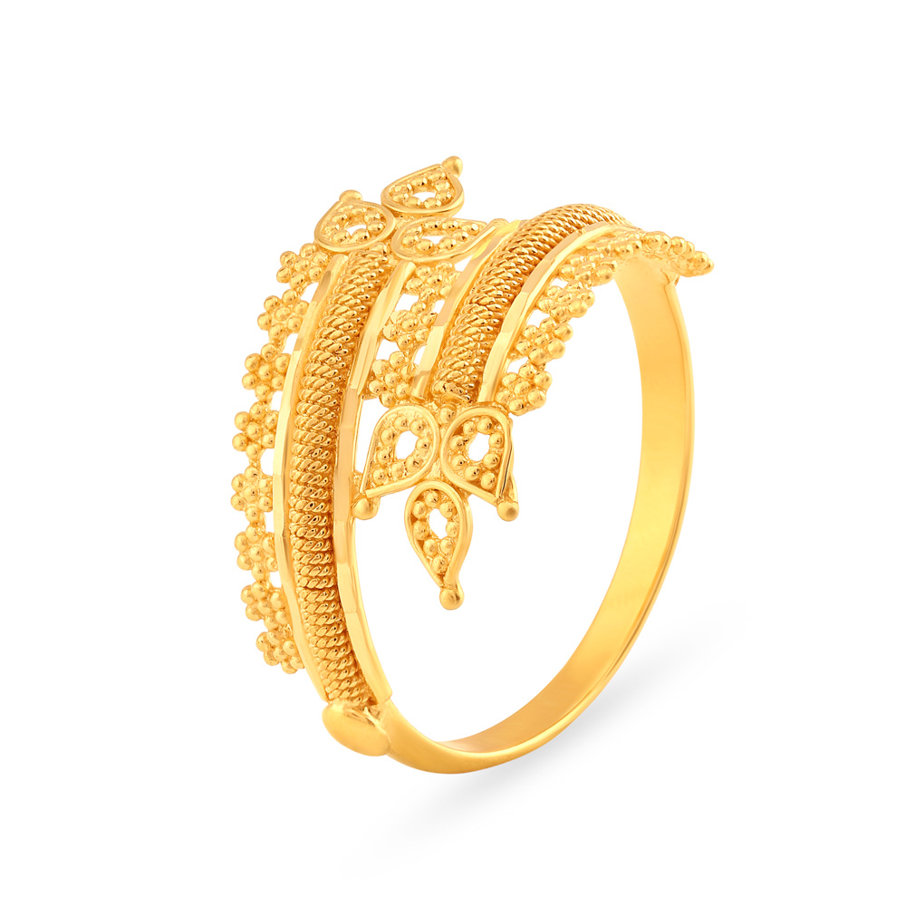 Traditional 22 Karat Yellow Gold Floral Finger Ring
Traditional 22 Karat Yellow Gold Floral Finger Ring