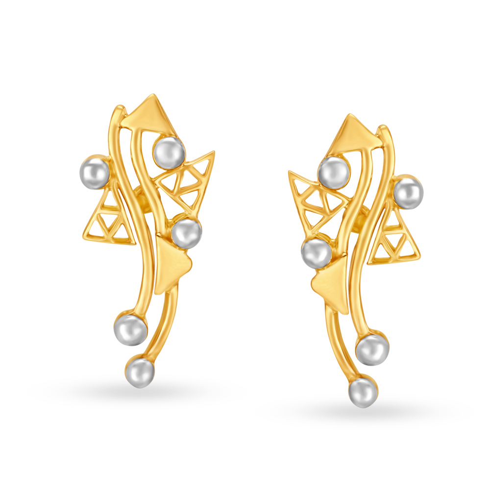 Unique Yellow Gold Abstract Stud Earrings
Unique Yellow Gold Abstract Stud Earrings