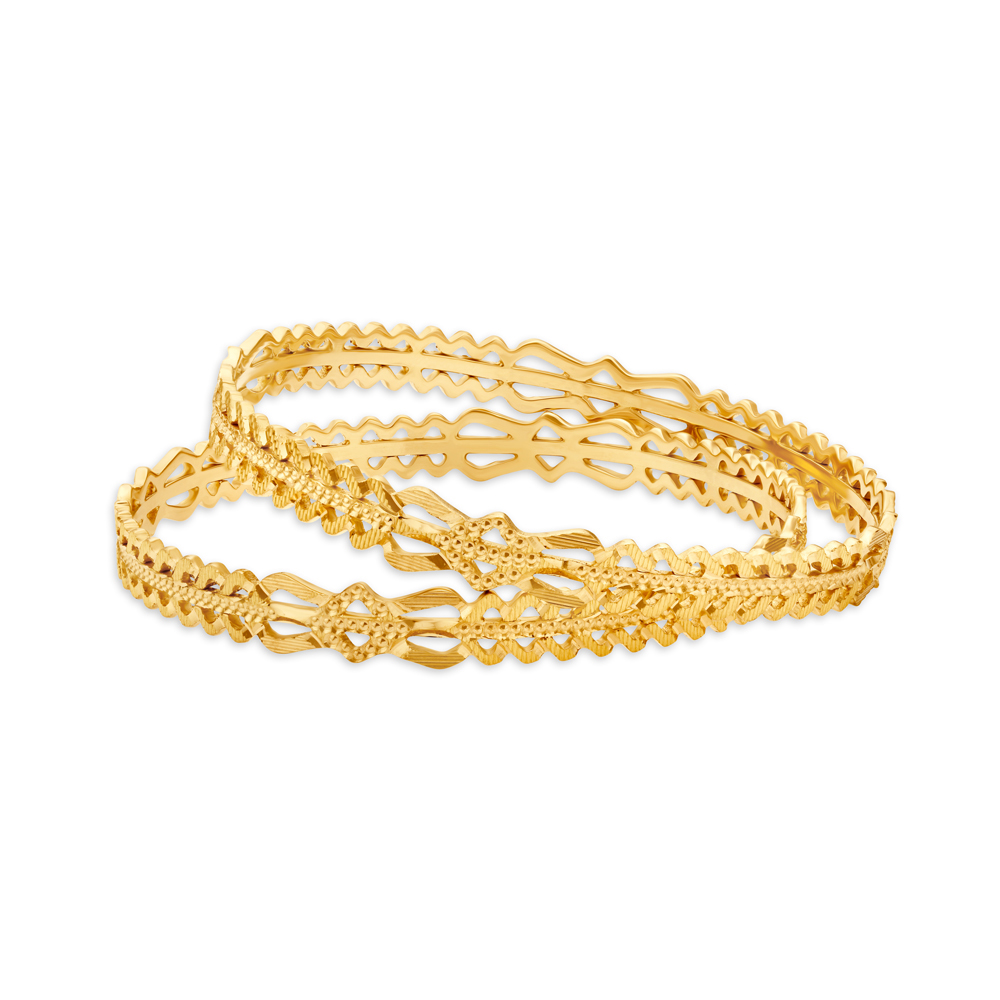 Florid Yellow Gold Carved Bangles
Florid Yellow Gold Carved Bangles