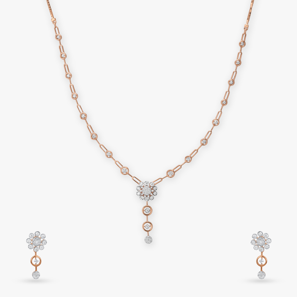 Enchanted Bloom Diamond Necklace Set
Enchanted Bloom Diamond Necklace Set