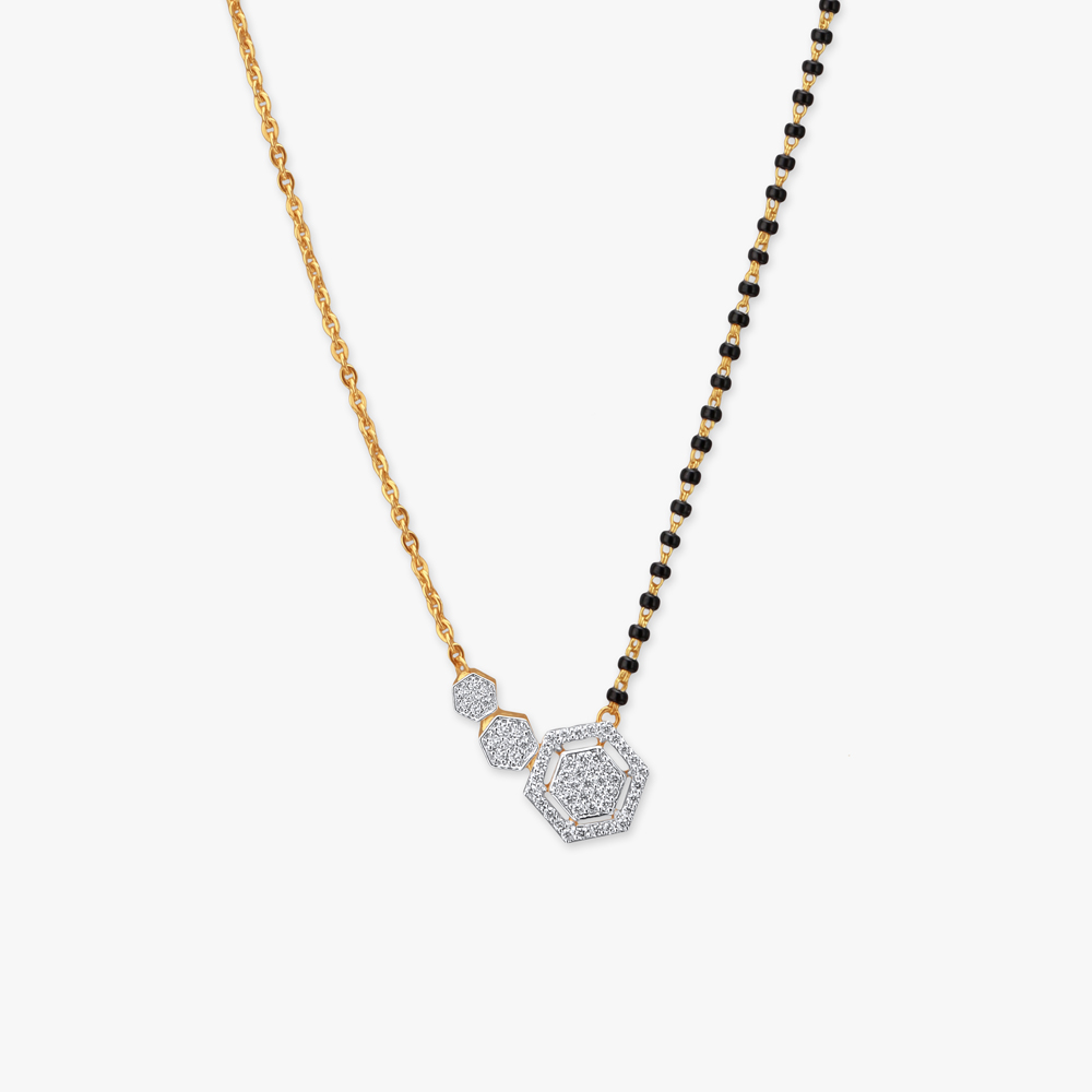 Chic Hexagon Diamond Mangalsutra
Chic Hexagon Diamond Mangalsutra