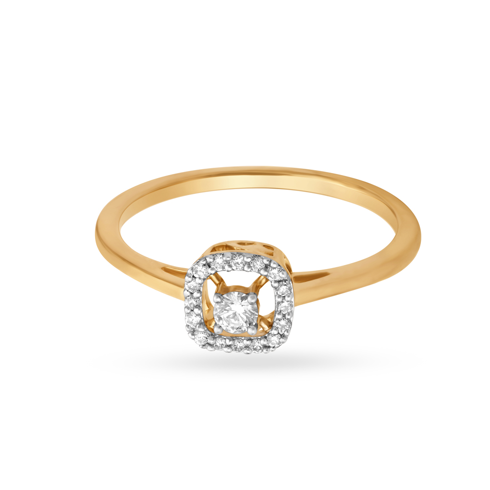 Stately Gold and Diamond Finger Ring
Stately Gold and Diamond Finger Ring