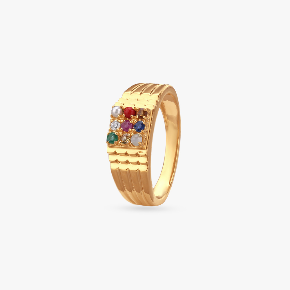 Celestial Navaratna Diamond Ring for Men
Celestial Navaratna Diamond Ring for Men