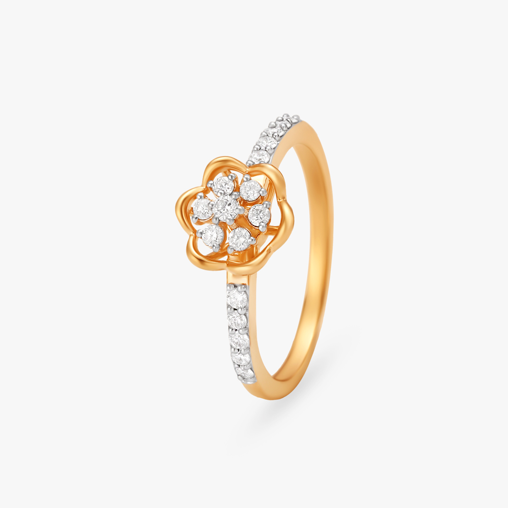 Floral Majesty Diamond Finger Ring