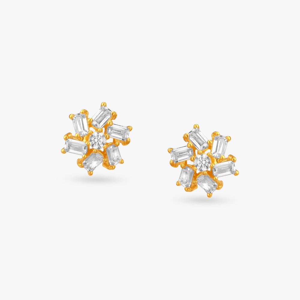 Twinkle Bright Gold Stud Earrings