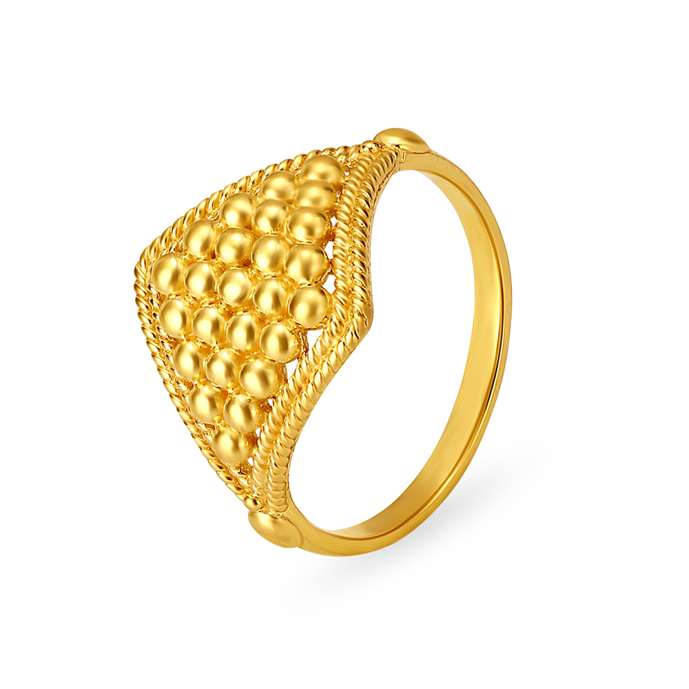 

Traditional Gold Beaded Ring