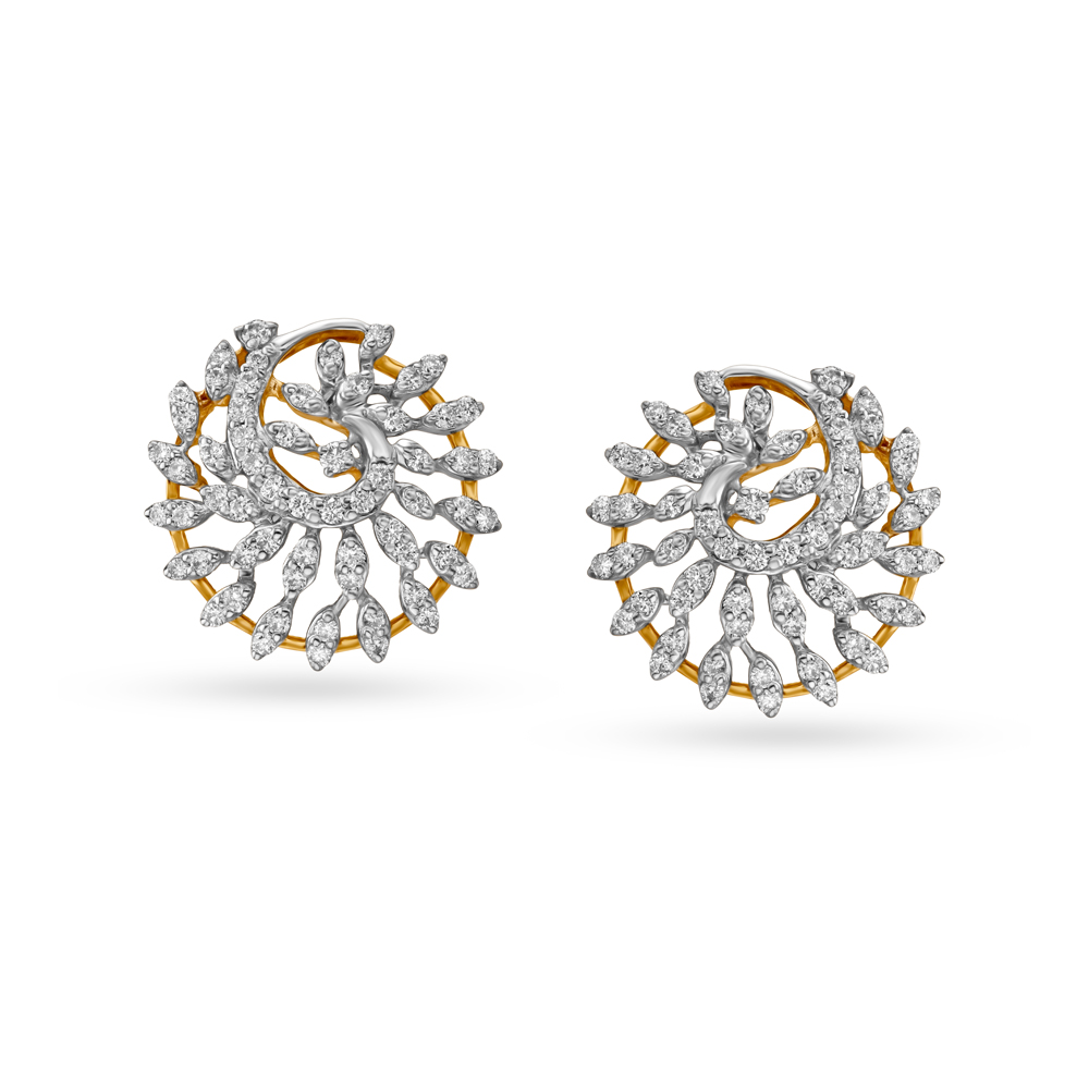 Elegant Diamond Stud Earrings