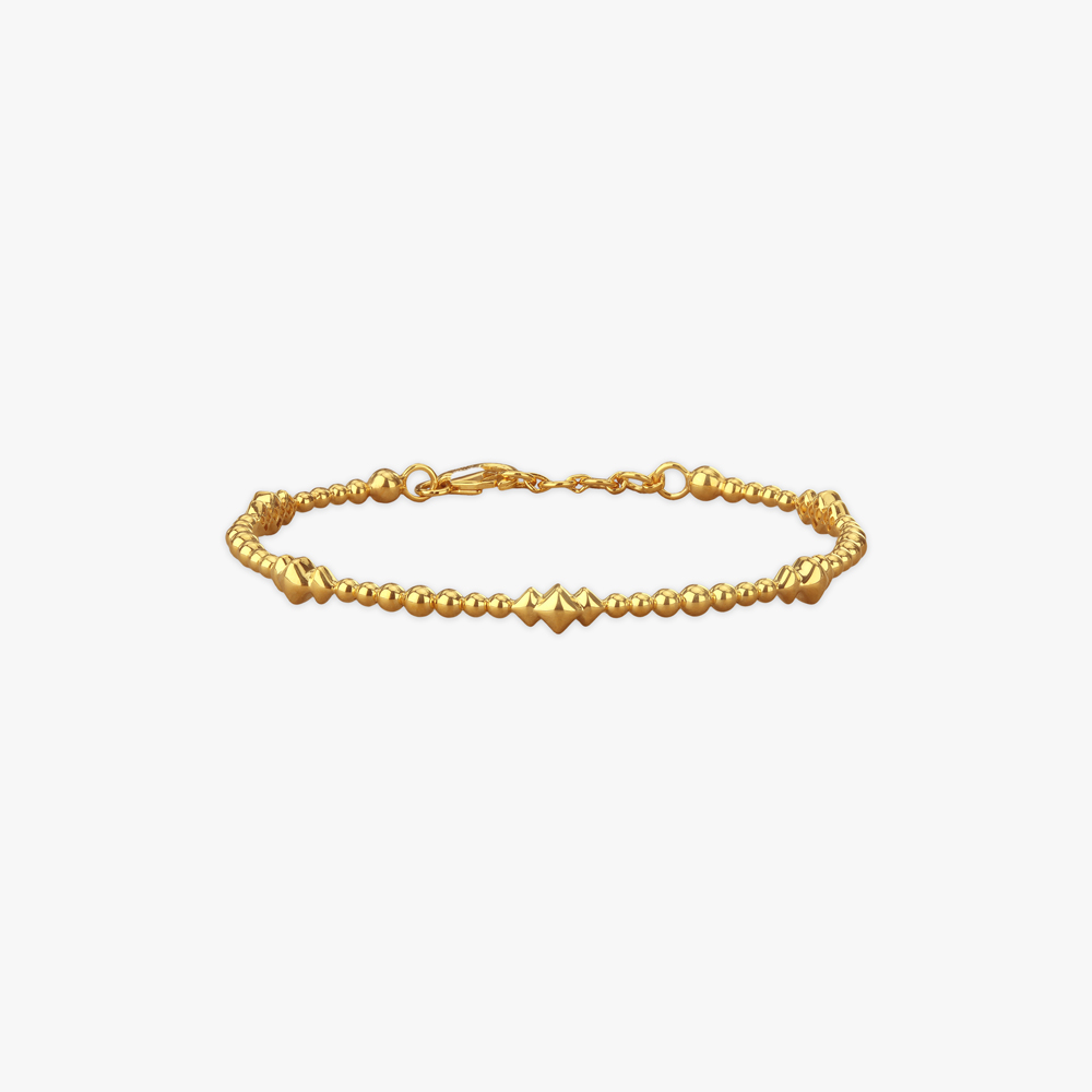 Beaded Edge Gold Bangle