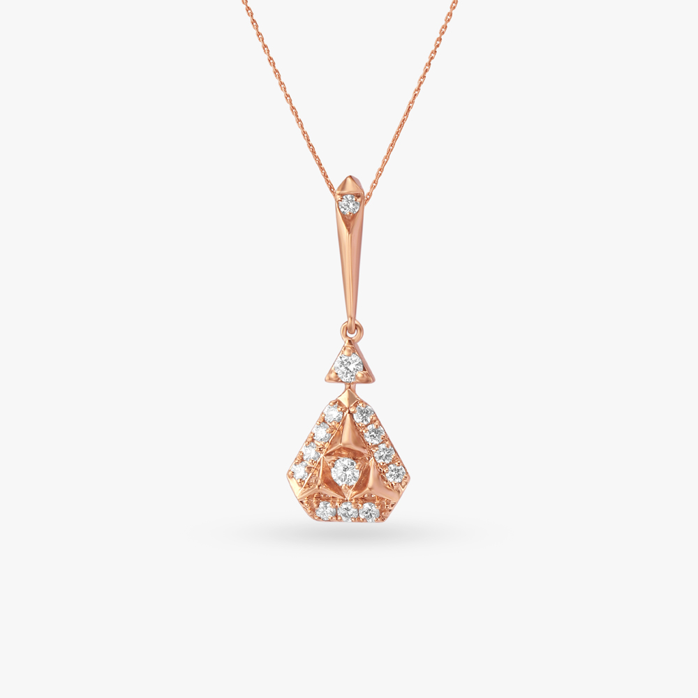 Trigon Radiant Diamond Pendant