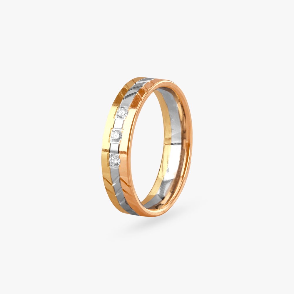 Chevron Gleam Diamond Ring for Men