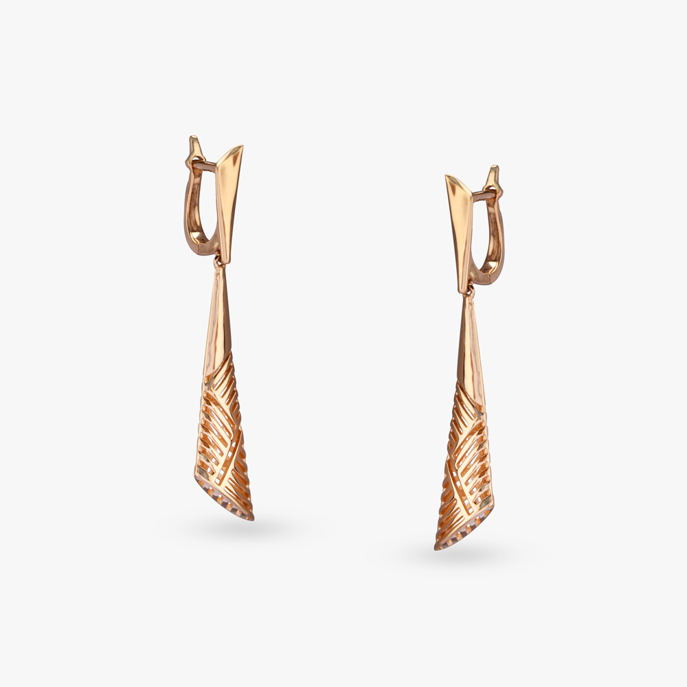 Geometric Flair Gold Hoop Earrings