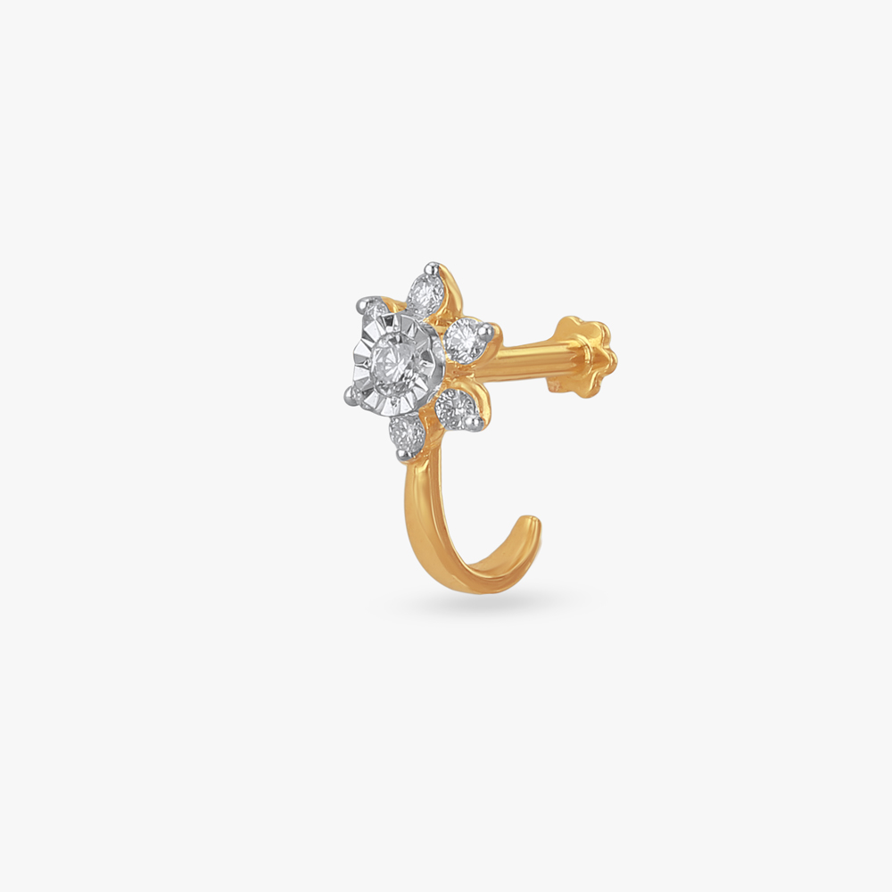 Petite Blossom Diamond Nose Pin