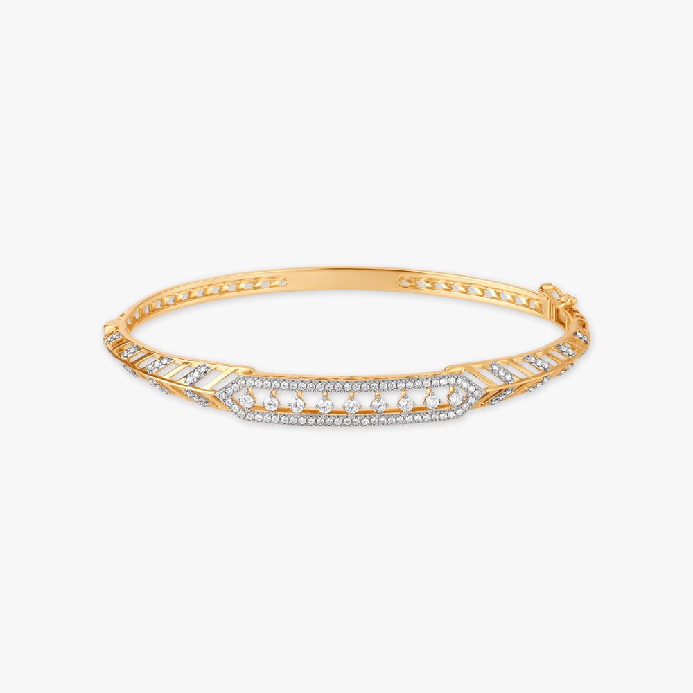

Geometric Diamond Bangle