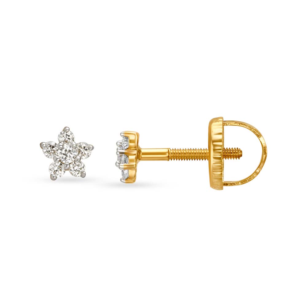 

Radiant Floral Diamond Stud Earrings