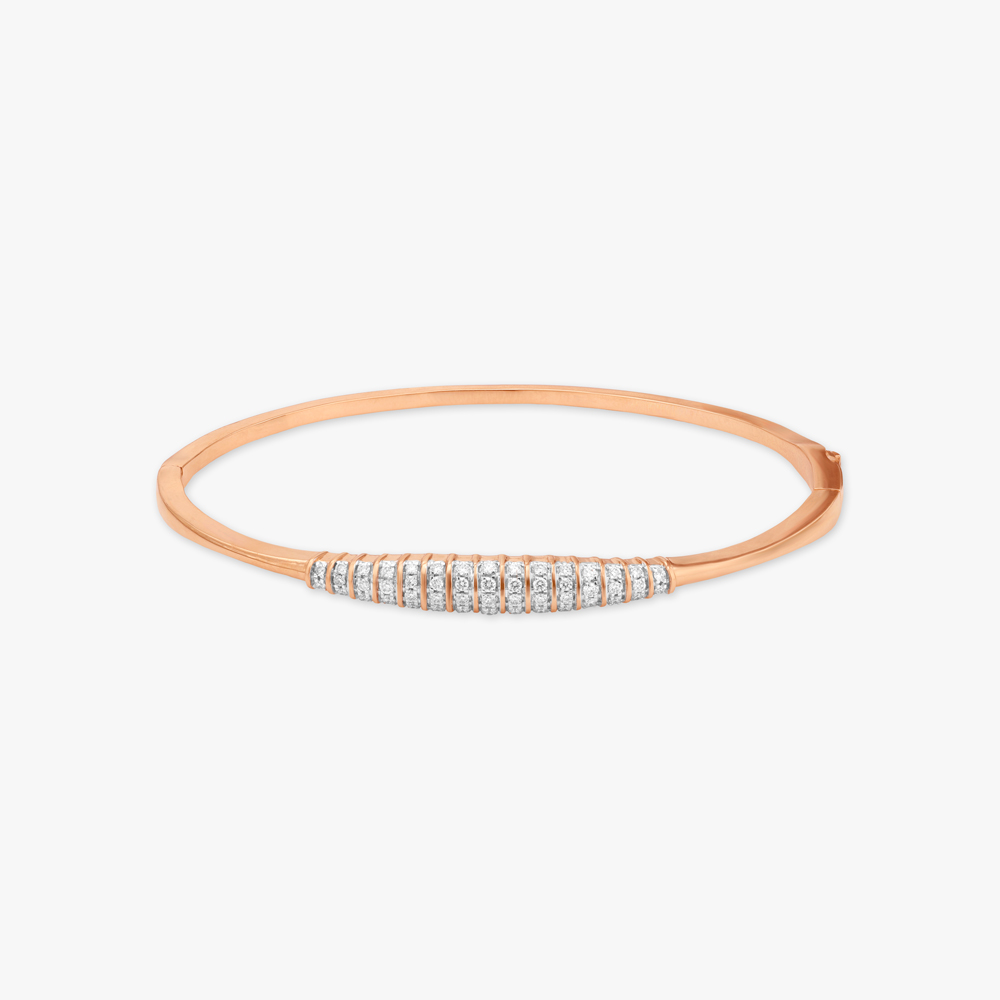 Streamlined Sparkle Diamond Bangle