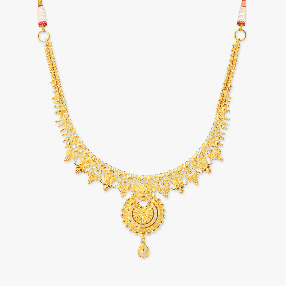 

Ornate Aura Gold Necklace