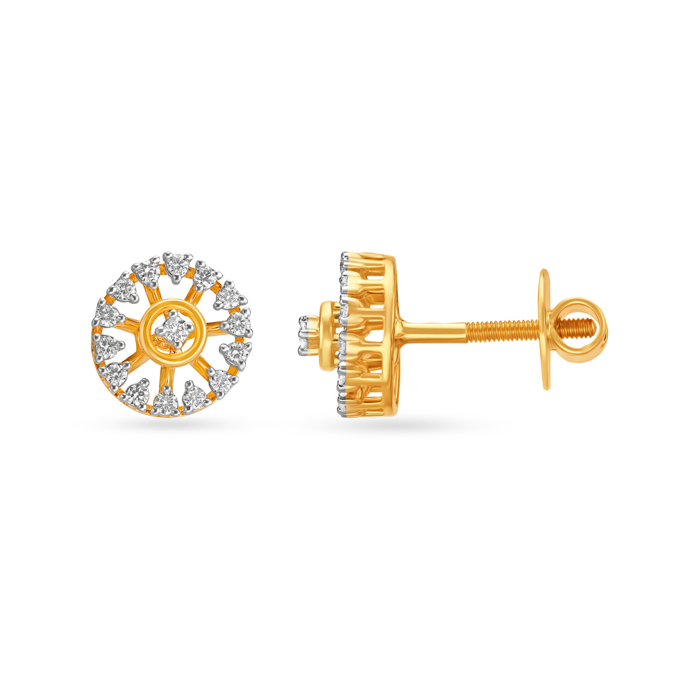 

Stately Circlet Diamond Stud Earrings