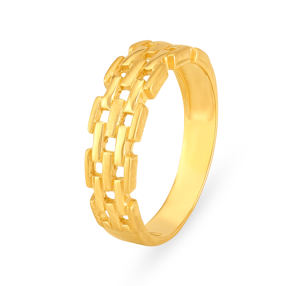 

Stylish Geometric Gold Ring for Men