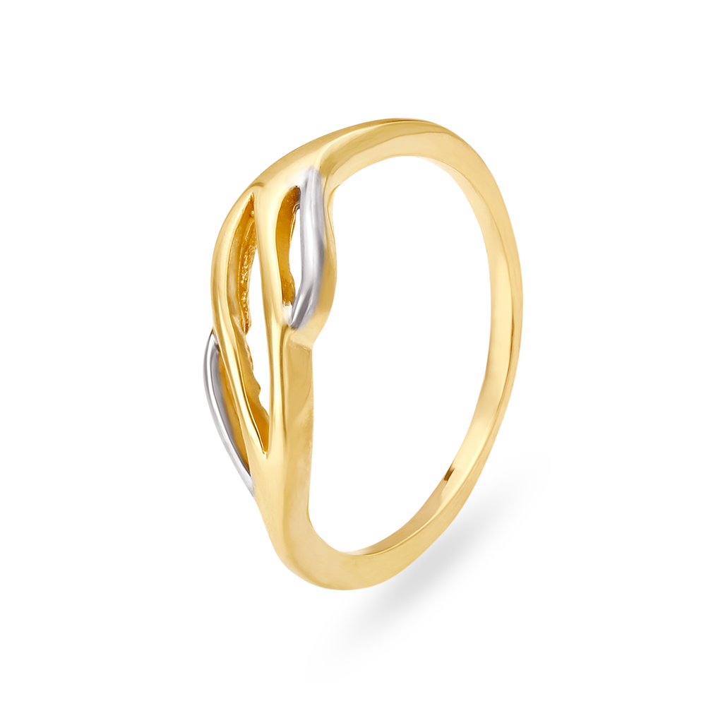 

Timeless 22 Karat Yellow Gold Artistic Leaf Finger Ring