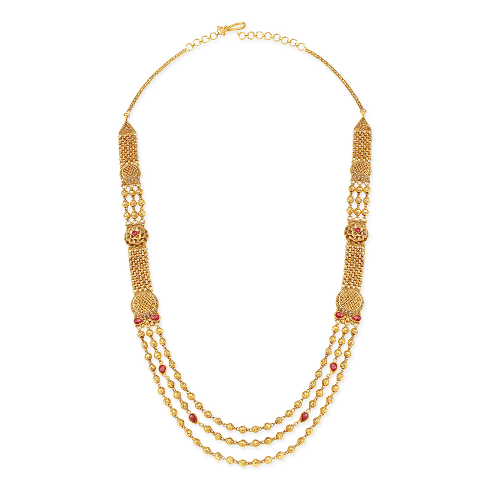Elegant Floral Gold Haram