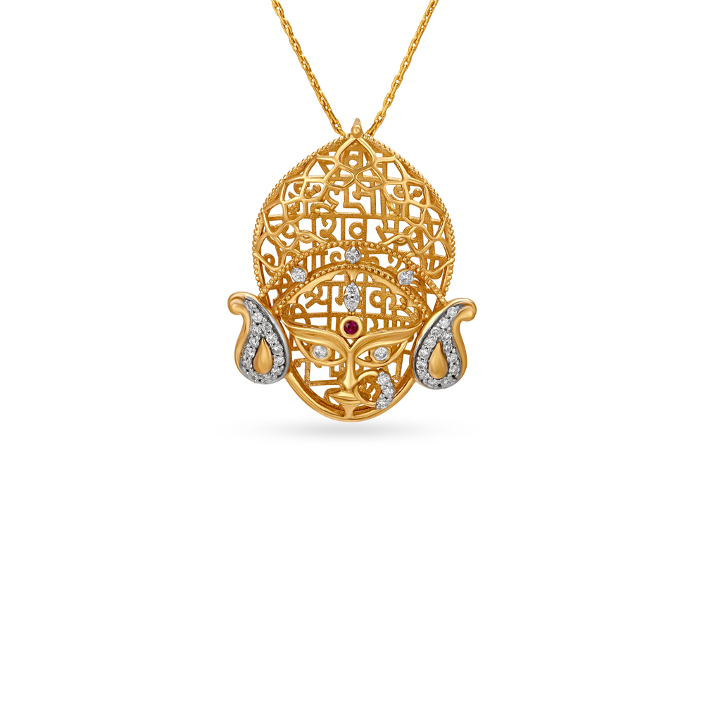 

Divine Goddess Gold and Diamond Pendant