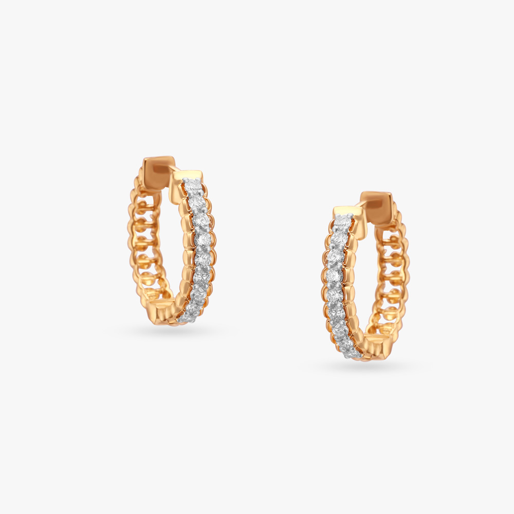 Eternity Diamond Hoop Earrings