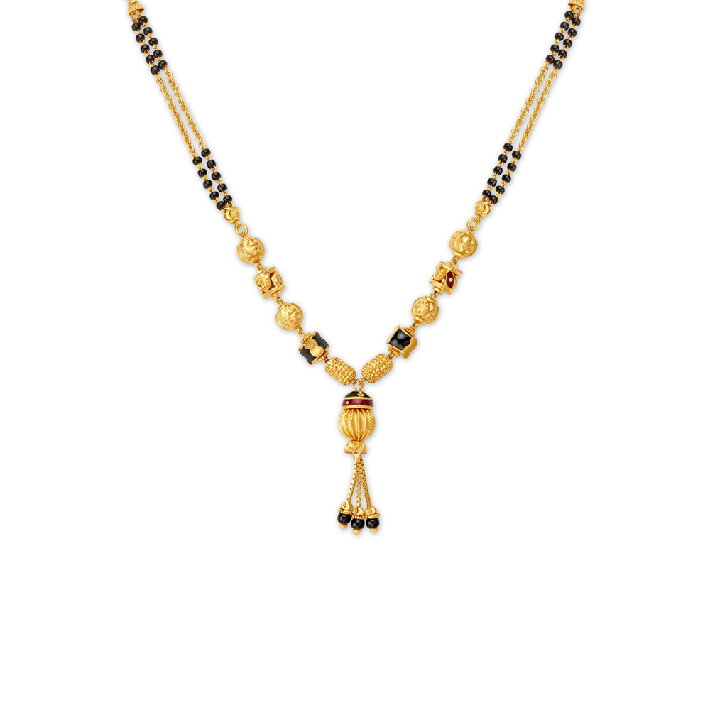 

Serene Hanging Bead Gold Mangalsutra