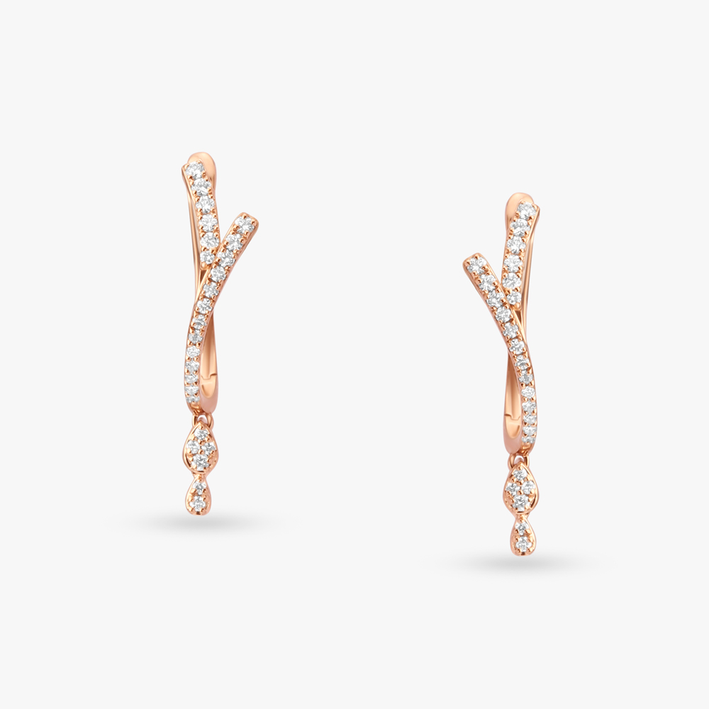 

Radiant Elegance Diamond Hoop Earrings