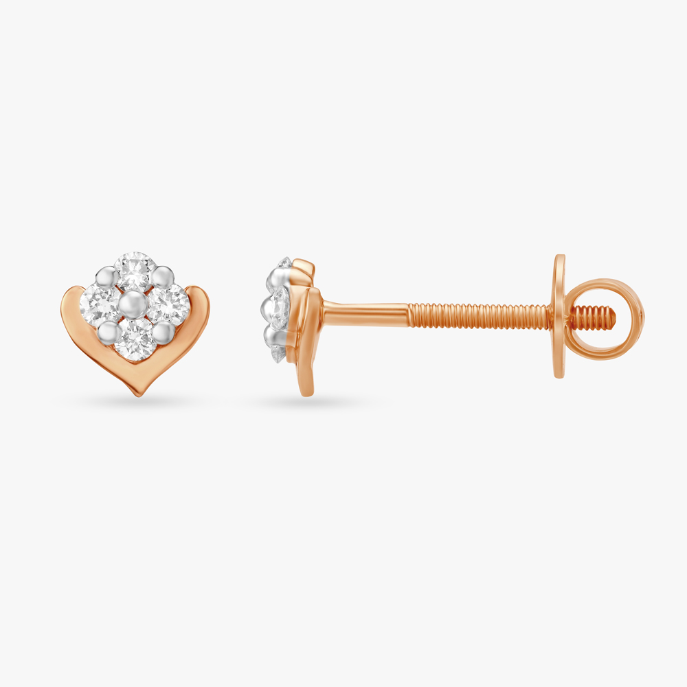

Pretty Hearts Diamond Stud Earrings