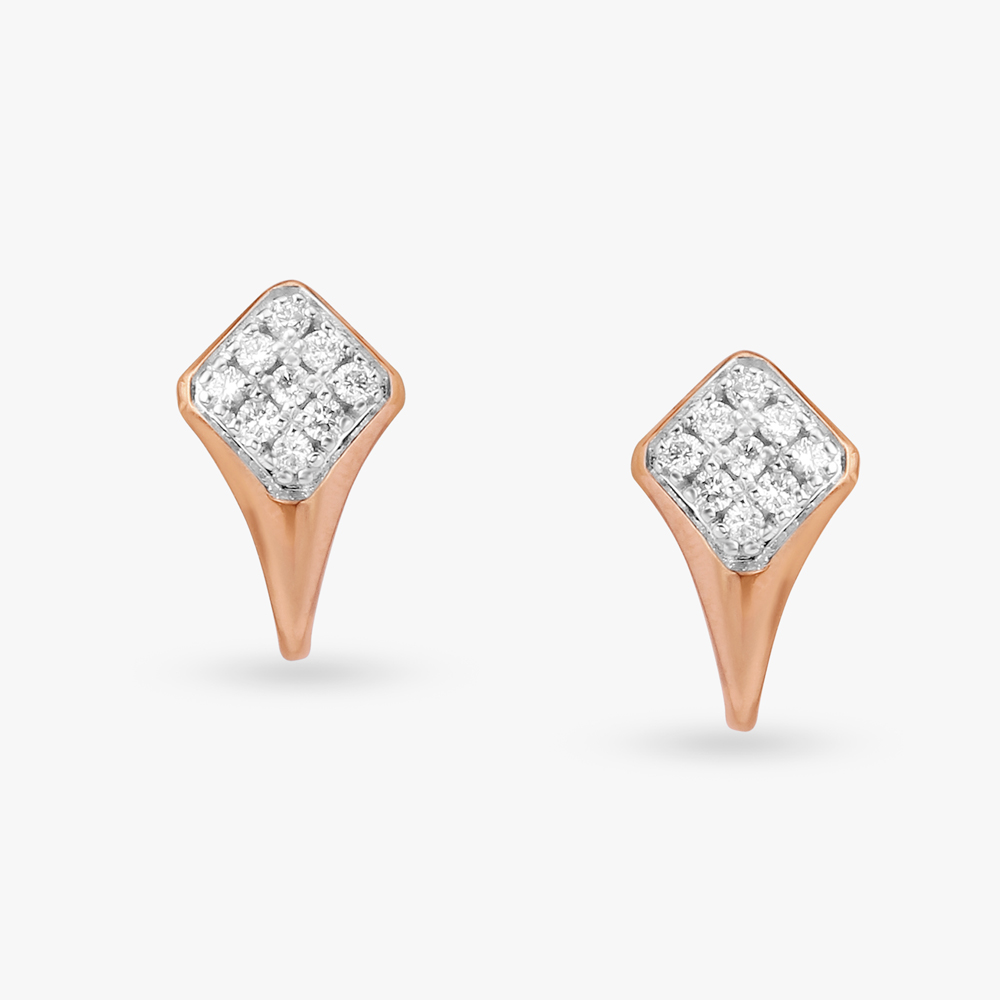 Radiant Sparkle Diamond Stud Earrings