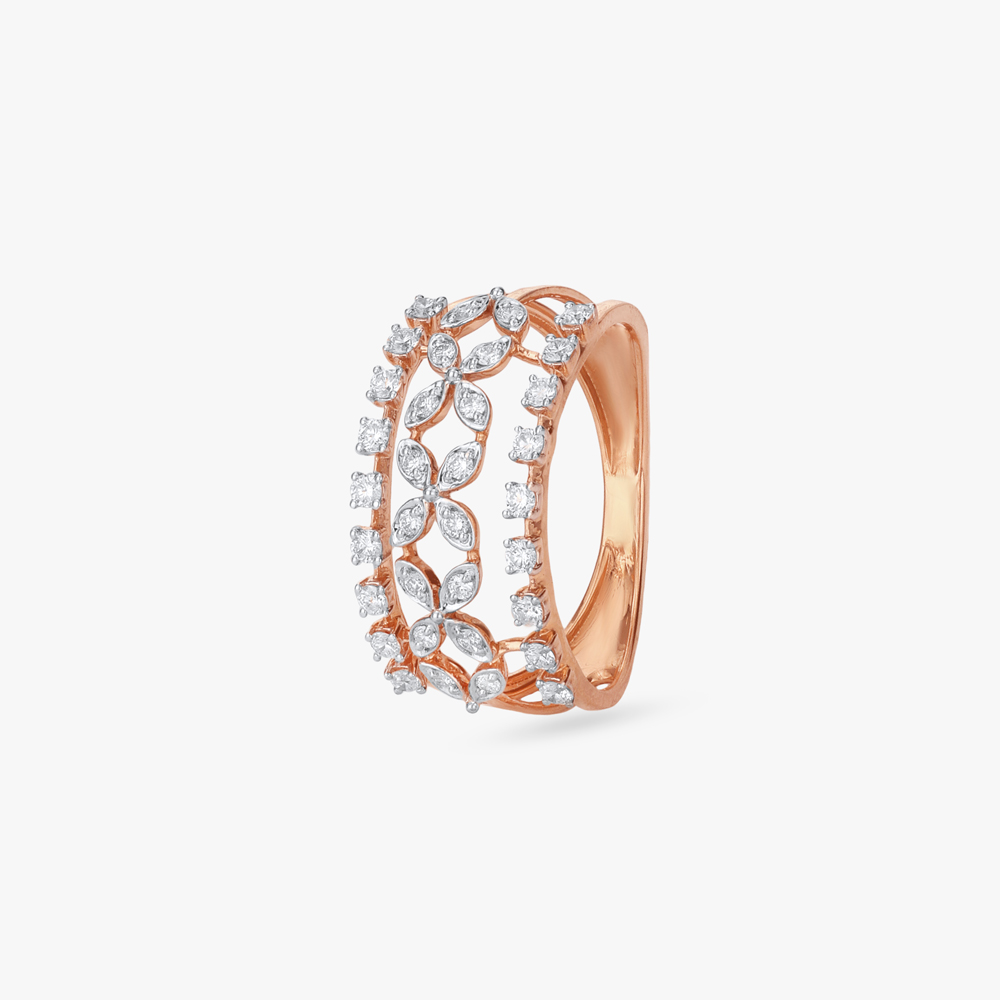Floral Lace Diamond Ring