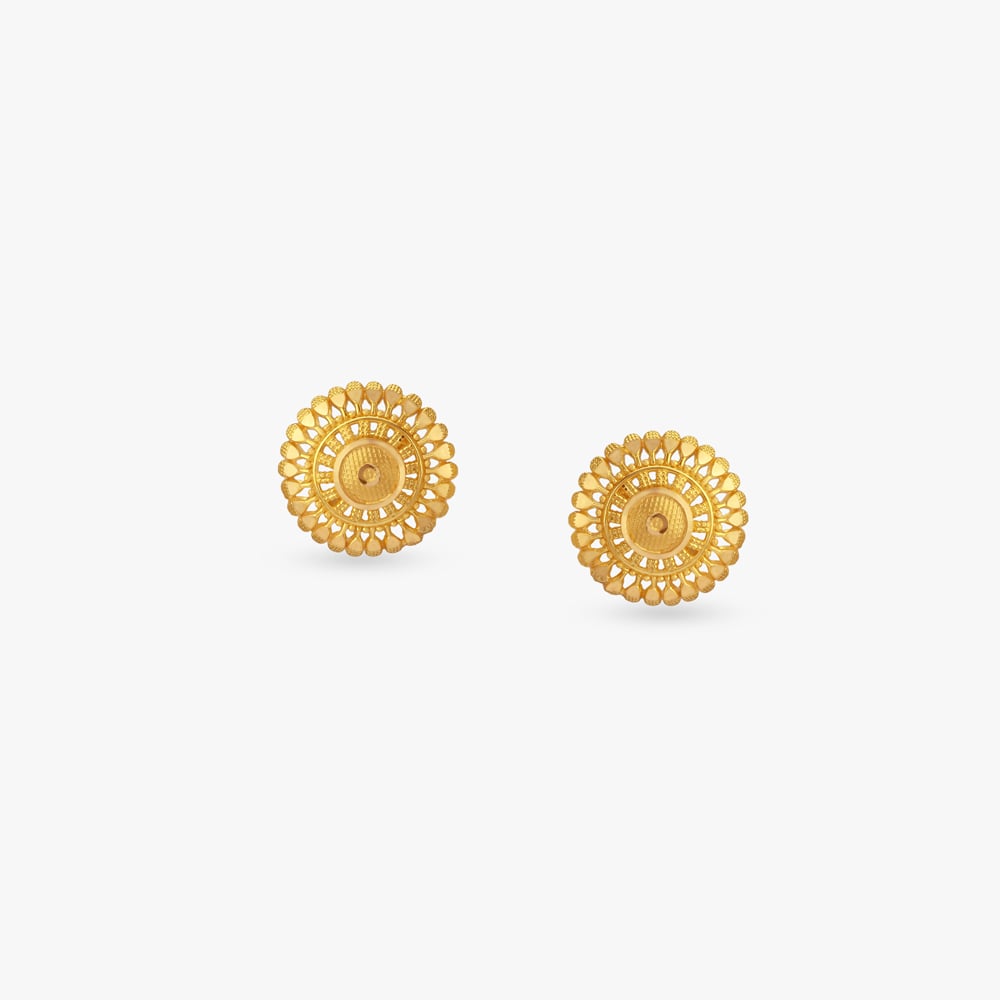 Eternal Radiance Gold Stud Earrings